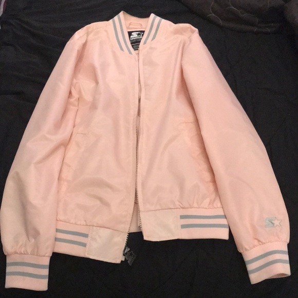 pink starter jacket